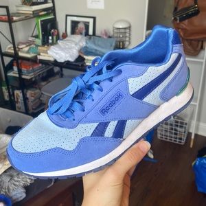 blue reebok sneakers!